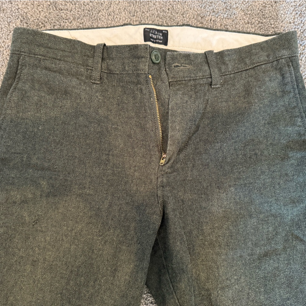 J. Crew 484 Slim Twill Olive Pants 28x30
